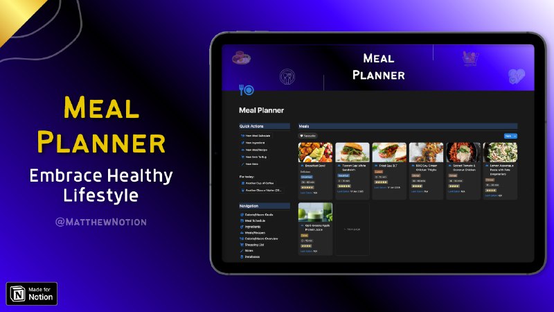 6. Meal Planner标语：拥抱健康的生活方式介绍：拥抱健康生活方式你是否正在为坚持节食而苦恼？打算健康饮食，却迟迟无法付诸行动？光在脑子里计算卡路里可没法长久