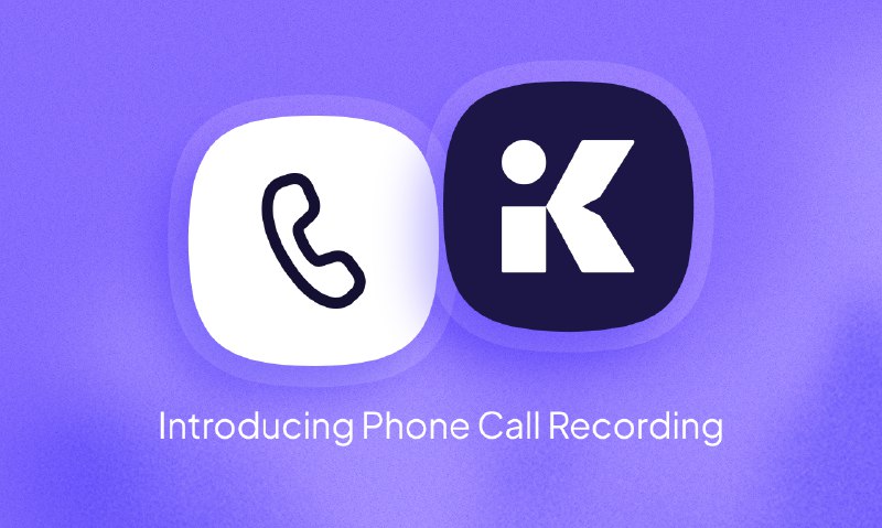 2. Krisp Mobile Call Recorder标语：录制拨出的电话，并获取文字转录内容以及人工智能生成的笔记