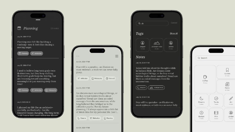 2. Dim Notes标语：自动为你的想法添加标签介绍：Dim是一款简约的笔记应用程序，它能自动为你的笔记添加标签