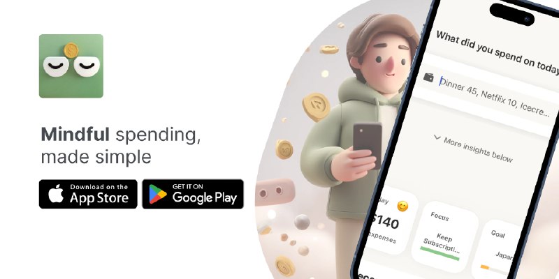 9. Mindspend标语：关注你对消费的感受，而不只是盯着数字