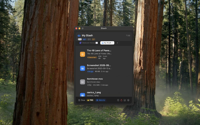 9. Stash标语：通过拖放操作来管理临时文件、文本和媒体资料