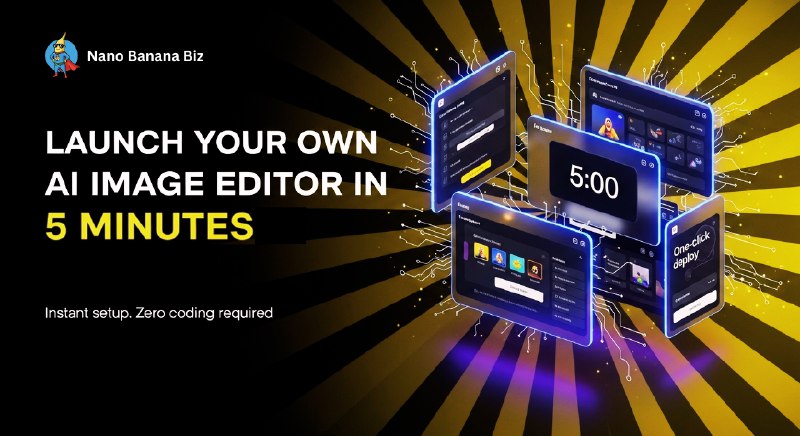 9. Nano Banana Biz标语：只需几分钟，就能克隆、定制并推出你自己的纳米香蕉应用（注：这里“Nano Banana”可能需要结合具体语境确定准确含义，若它是某个特定应用、产品等的名称，可替换为对应译法）