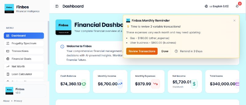 10. Finbos标语：由人工智能驱动的金融智能应用程序也可以更口语化地表达为：一款用人工智能驱动的金融智能App介绍：芬博思（Finbos）是你的智能理财顾问，能帮你全面掌控自己的钱财