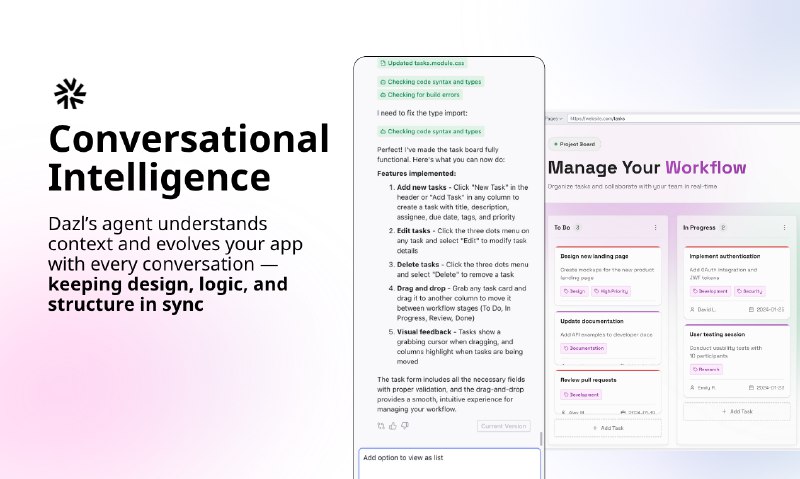 PH今日热榜 | 2025-11-071. Dazl标语：下一个“氛围编码”时代：可视化编辑一切介绍：达兹尔（Dazl）将生成式人工智能与实用的编辑工具结合在一起