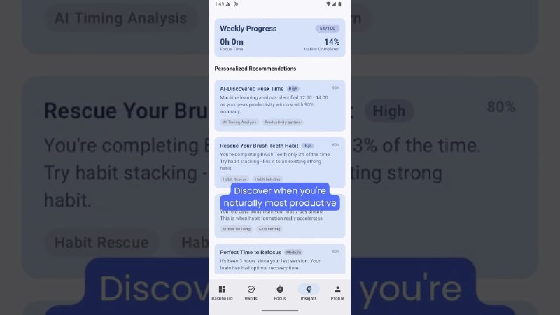 9. ZenTrack - AI Habit & Focus Tracker标语：一款由人工智能驱动的习惯追踪器，它能了解你的日常行为模式