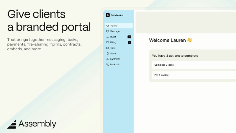 4. Assembly标语：品牌化客户门户与人工智能驱动的客户关系管理系统介绍：借助 Assembly（原 Copilot）打造卓越的客户体验