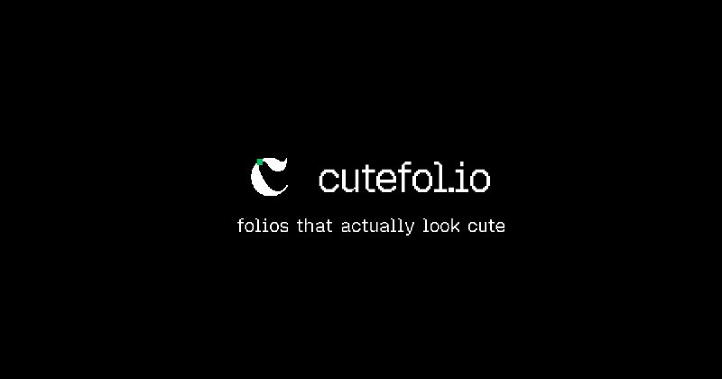 10. cutefolio标语：打造真正好看的作品集