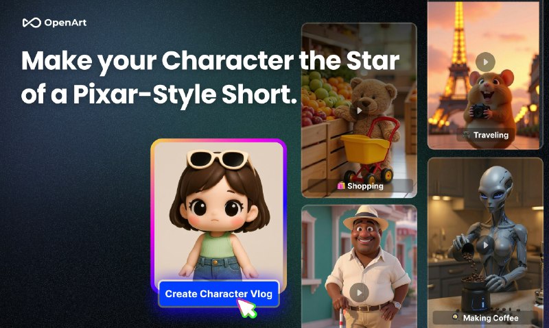 PH今日热榜 | 2025-07-151. OpenArt One-Click Video Story标语：一键将任何内容变成可直接发布的视频