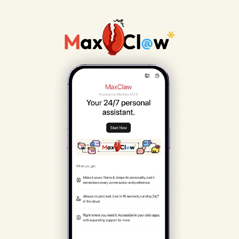7. Maxclaw on Mobile标语：Build apps, research deeply and automate multi-step tasks介绍：Execution is the hardest part of any workflow. MiniMax is a multi-agent system that turns complex goals into finished products. Whether you need an in-depth research report, a full-stack application, or a multimodal presentation, MiniMax breaks down the requirements and automates the execution. B...Product Hunt: 查看详情产品网站: 立即访问关键词：Build apps, Maxclaw on Mobile, research deeply and automate multi, step tasks票数：🔺137是否精选：是发布时间：2026年03月04日 PM04:01 (北京时间)