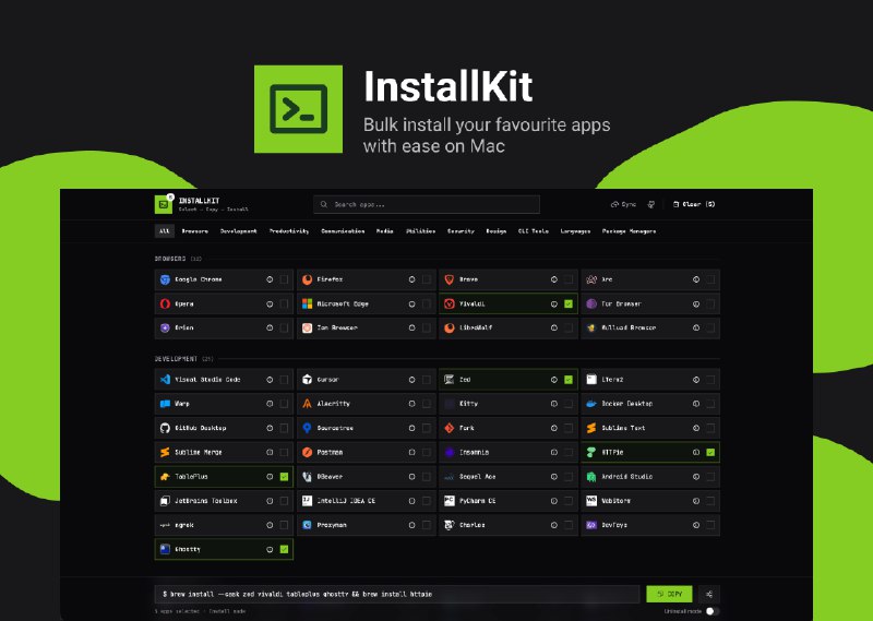 7. InstallKit标语：只需几分钟，而非几小时，就能完成新 Mac 的设置
