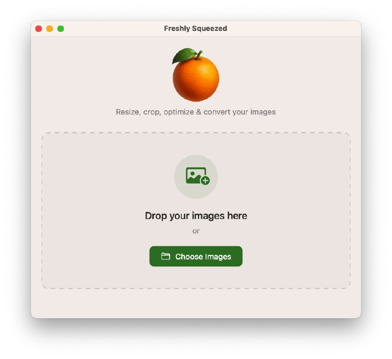 4. Freshly Squeezed标语：在苹果系统上批量调整图片大小、裁剪、转换格式并优化图片介绍：鲜榨工具——一款强大的适用于 macOS 的批量图像优化与调整大小工具