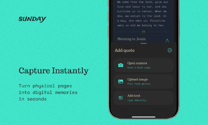 9. Sunday标语：一种精美实用的方式，帮你保存并收集书中的金句