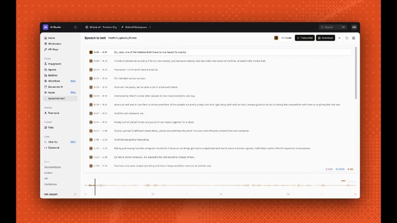 4. Voxtral Transcribe 2 by Mistral标语：具备说话人识别功能的实时语音转文字技术介绍：Voxtral Transcribe 2 能实现超快速、高精度的语音转文字功能，具备实时转录和说话人识别能力