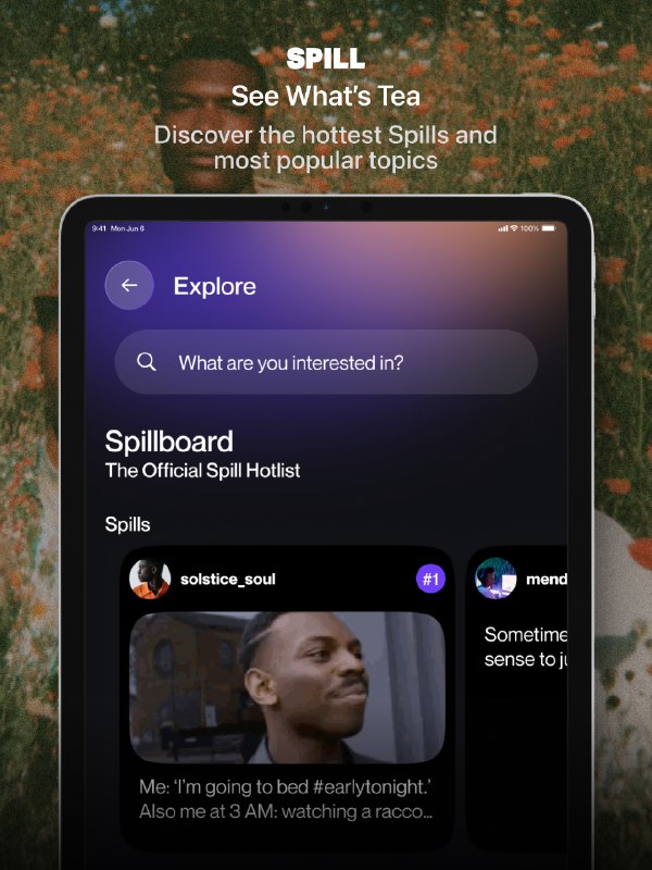 10. Spill 2.0标语：以文化的速度进行视觉交流解析：“Visual conversation”直译为“视觉对话”，结合语境理解为“视觉交流”更自然；“at the speed of”是“以……的速度”的固定表达，“culture”即“文化” ，整体这样翻译简洁且符合日常表达习惯