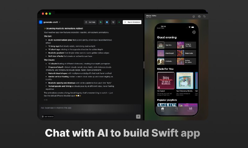 3. Superapp标语：利用人工智能和 Swift 语言开发原生 iOS 应用程序介绍：首位面向iOS系统的人工智能全栈工程师