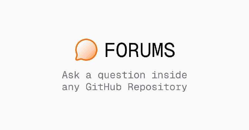 3. Forums标语：由人工智能驱动的针对 GitHub 代码仓库的问答服务