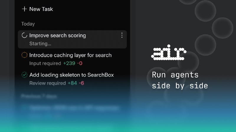 6. JetBrains Air标语：同时运行Codex、Claude智能代理、Gemini命令行界面和Junie