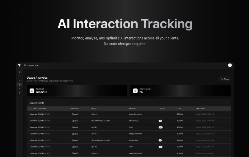 9. Tokyo标语：按客户追踪人工智能的使用情况和成本介绍：一款先进的人工智能工具包，可用于跟踪和分析跨多个客户端的用户互动情况