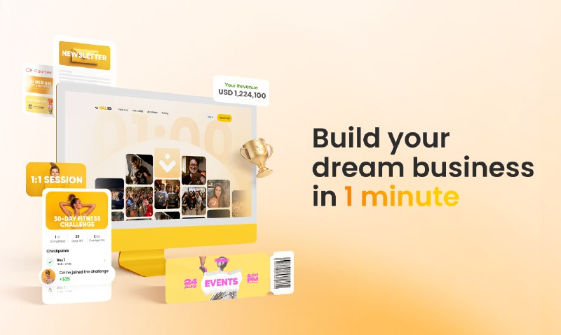 6. Nas.io v2标语：人工智能代理帮你打造、推出并销售数字产品