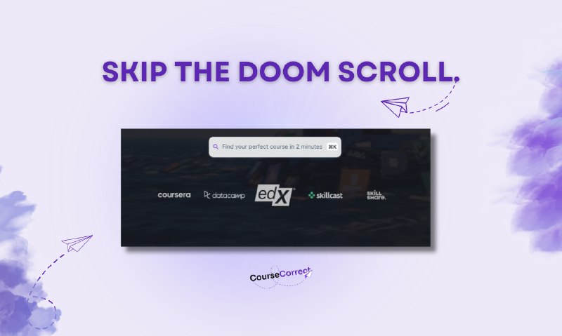 PH今日热榜 | 2025-08-091. CourseCorrect标语：助力职业发展的人工智能课程匹配器介绍：别再把时间和金钱浪费在不合适的课程上啦