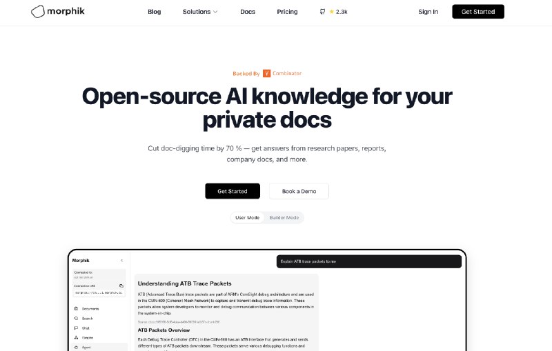 9. Morphik标语：面向企业和开发者的开源、原生人工智能知识库介绍：莫菲克（Morphik）是一个原生人工智能的开源知识库