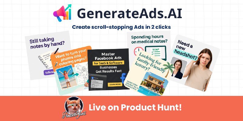 3. Generate Ads AI标语：只需点击两下，就能制作出让人眼前一亮的广告