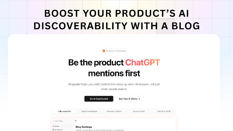 5. Blogwald标语：为大语言模型（LLMs）和搜索引擎组织内容注：“llms”通常是“Large Language Models”（大语言模型）的缩写