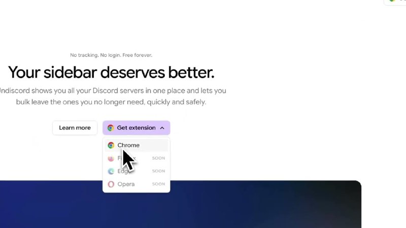 4. Undiscord标语：批量退出 Discord 服务器注：“Discord”是一个专为社群设计的免费网络实时通话软件与数字分发平台