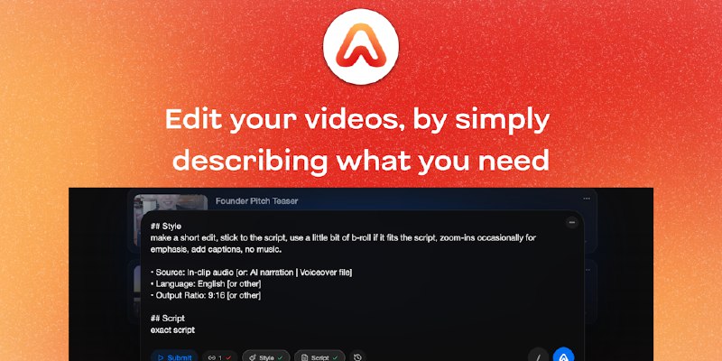 EditWithAva: Your AI assistant video editor | Product Hunt