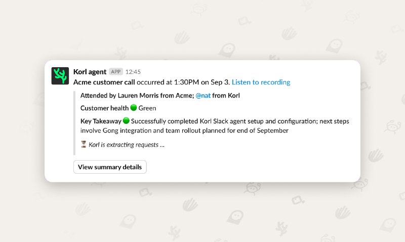 5. Slack Feature Request Agent标语：直接在Slack上跟踪并处理客户请求