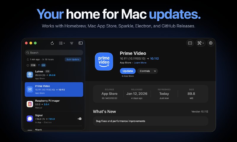 3. Updatest标语：这是你进行Mac系统更新的新去处