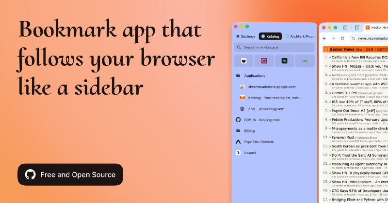 5. Arcmark标语：你的书签可以以侧边栏的形式附着在任何浏览器上