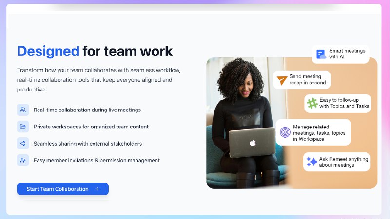 6. Remeet.io标语：让你重新爱上会议