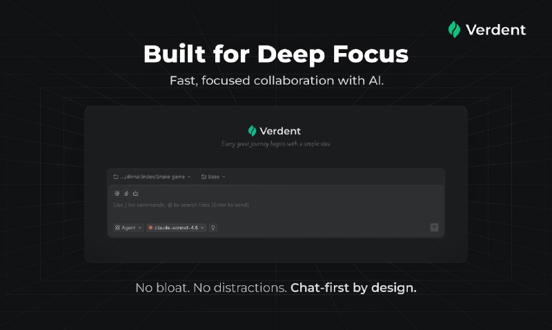 2. Verdent标语：你打造软件新方式的原生人工智能合作伙伴这里“AI-native”直译为“原生人工智能”，整体表达的是该合作伙伴在打造软件的新方式上以人工智能为核心特性，为你提供相关服务 