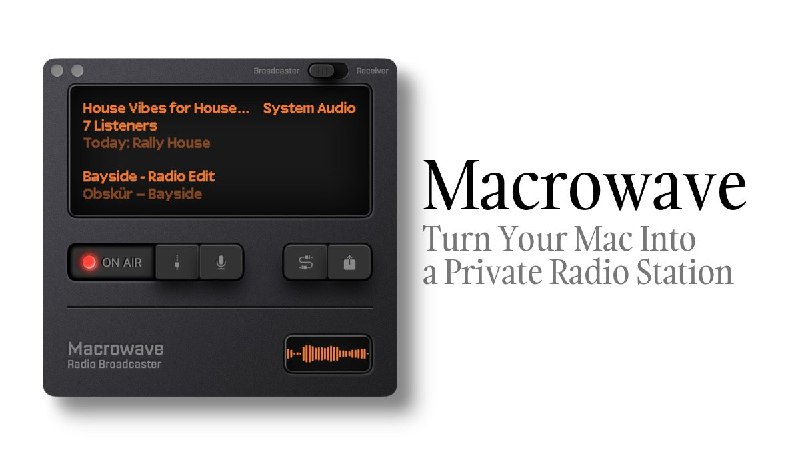 4. Macrowave标语：把你的苹果电脑变成一个私人电台介绍：麦可微波（Macrowave）能让你即刻把任何Mac设备的音频转化为私密的实时音频流