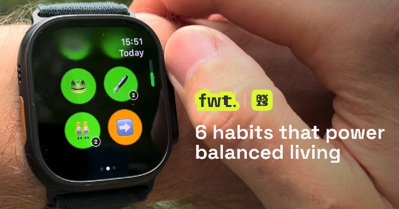 8. fwt. axis标语：助力平衡生活的6个习惯介绍：这是一款经过实战检验的习惯追踪应用程序，专为那些拥有苹果手表、渴望在生活中蓬勃发展的数字极简主义者打造