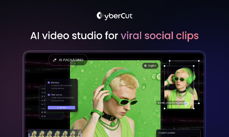 PH今日热榜 | 2025-12-021. CyberCut AI标语：用于制作热门社交短视频的人工智能视频工作室介绍：CyberCut AI 能助力创作者和创作团队快速制作出热门视频