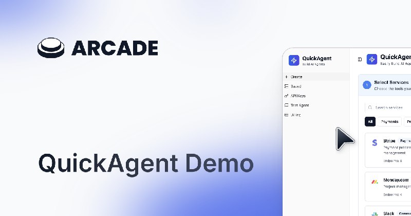 7. QuickAgent标语：无需代码，轻松构建可连接任意服务的人工智能代理