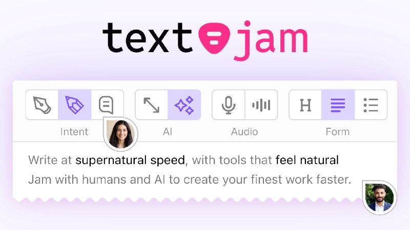 7. TextJam标语：这款多人协作式人工智能编辑器，为所有写作者量身打造