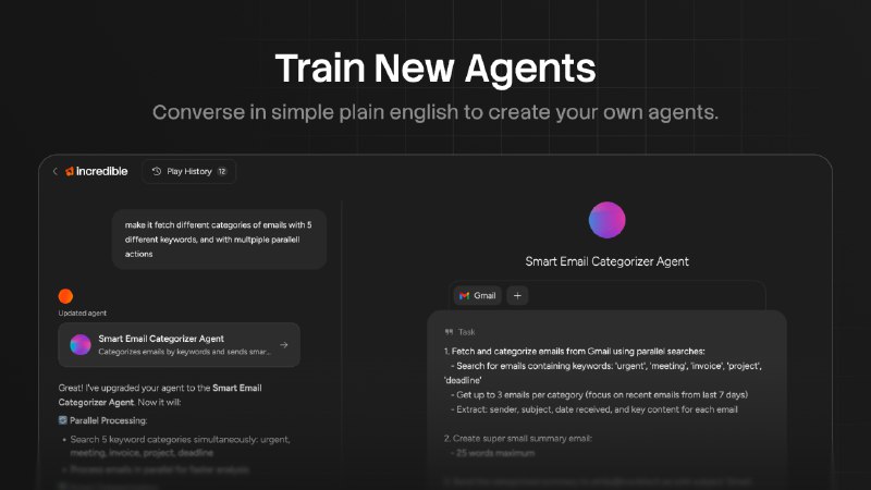 PH今日热榜 | 2025-12-111. Incredible标语：深度工作人工智能智能体——由 MAX 智能体提供支持介绍：打造能全天候工作、成本降低 90% 且不会在数据处理上“胡说八道”的人工智能代理——由 MAX 代理提供支持