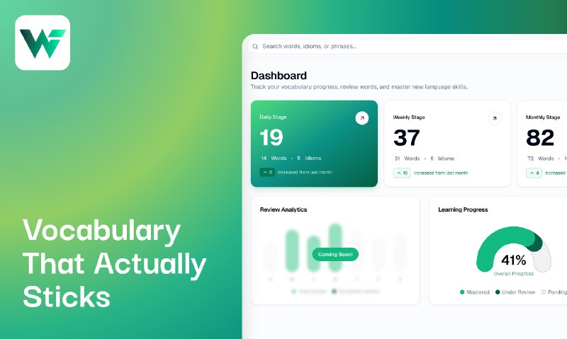6. WordFlippin标语：每天把新学的单词转化为长久的知识！！！介绍：借助人工智能驱动的间隔重复法掌握词汇