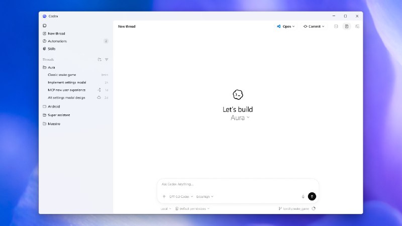 8. Codex app for Windows标语：现在，Codex可以借助安全沙箱在Windows系统上直接运行了