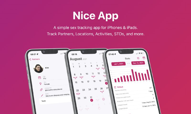 4. Nice标语：私密地记录你的性生活