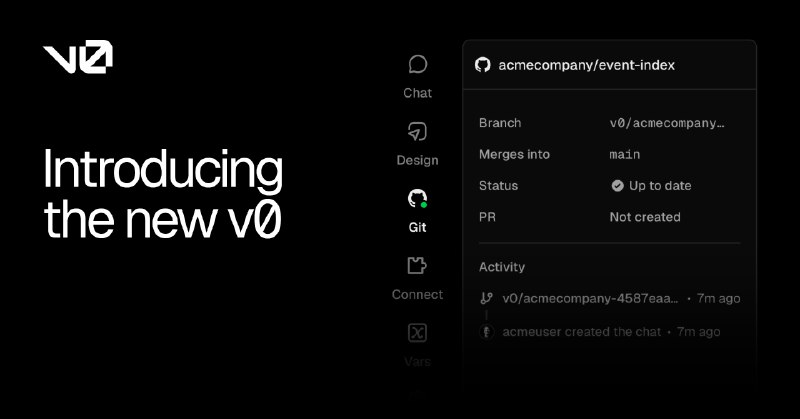 2. The new v0标语：全栈风格的编码平台，由 Vercel 公司打造