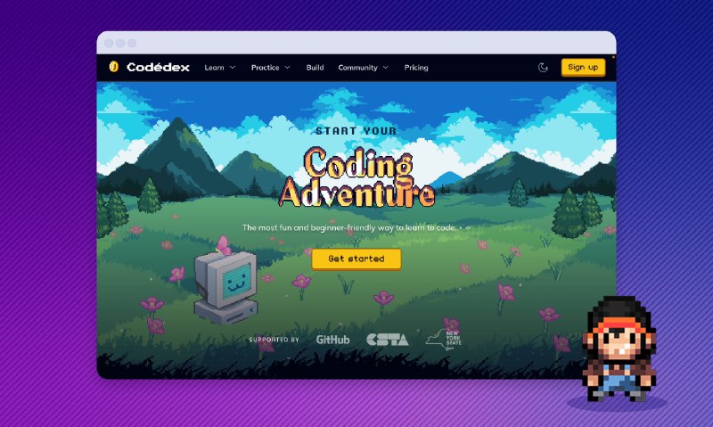 8. Codédex v1.0标语：开启你的编程冒险之旅吧 ⋆˙⟡介绍：深受100多万用户喜爱的科德戴克斯（Codédex）升级啦！🚀 开启一场奇幻之旅，探索Python、HTML、CSS、JavaScript、SQL、GitHub、人工智能等知识领域