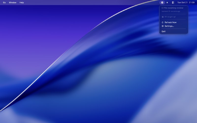 8. PRs MenuBar标语：在你的 Mac 菜单栏随时掌握你的拉取请求状态