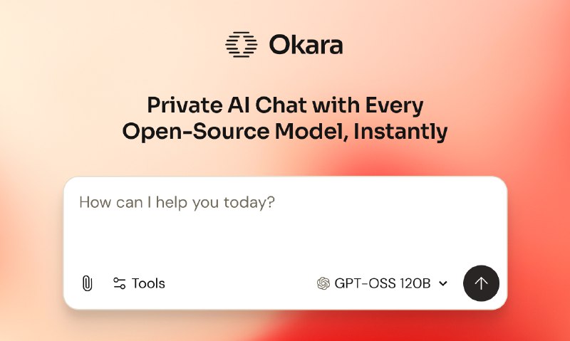 3. Okara标语：与30多种开源模型进行私密的人工智能聊天介绍：奥卡拉（Okara）能让你使用30多种强大的开源人工智能模型，而无需操心基础设施的搭建
