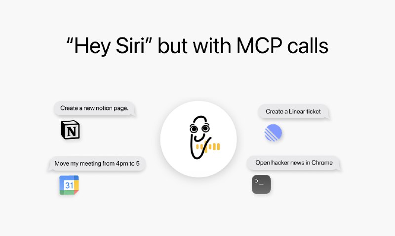 8. Clippy, but on Steroids标语：支持多命令处理（MCP）呼叫和本地大语言模型（LLM）的“嘿，Siri”功能介绍：小助手（Clippy）是一款友好的弹出式GPT，它基于本地大语言模型运行，能感知你当前的操作上下文，并直接将回复内容粘贴到你正在编辑的文本框中，让你无需再进行复制粘贴操作