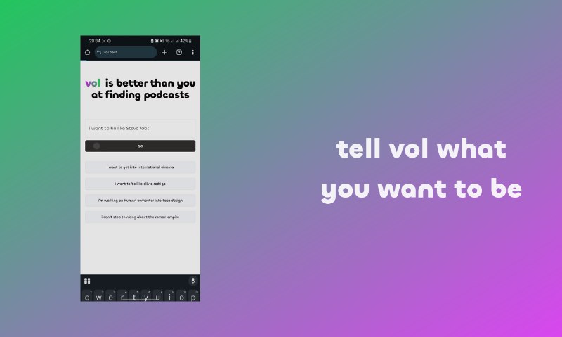 9. vol标语：搜索能助你成就最好的自己的播客节目介绍：Vol已经重建完成