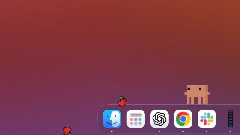 8. PixelClaw标语：一只栖息在你电脑任务栏里的小像素螃蟹介绍：像素爪是一只小小的动画螃蟹，它会出现在你的苹果电脑程序坞里